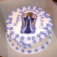 Stainglassangelcake.jpg This was my first attempt at a "stained glass" effect. I used a mixture of colored corn syrup and piping gel to fill in the angel...