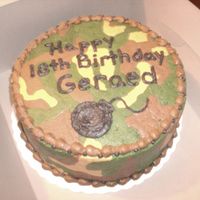 Camouflage Cake This was done for a friend's son that just joined the military. All buttercream icing over alternating layers of chocolate and...