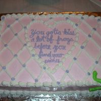 My Bridal Shower Cake My mother always told me ," You gotta kiss a lot of frogs before you find your prince" , so I HAD to find a way to put a froggy...