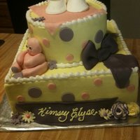 Baby Shoes For Baby Shower DH mix cake, buttercream with mmf accents and gumpaste baby shoes . Found templet for shoes here Thank you for sharing ! Client brought me...