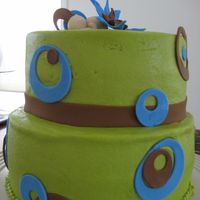 Baby Shower Used invitation as idea for SIL baby shower. Need advise on not getting layer bulge and staying level but still had fun with the cake. The...