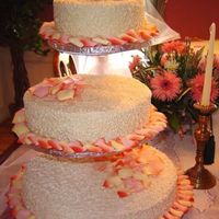 Rose Petals This cake was done for a couple's 40th wedding anniversary.