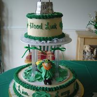 Leprachun Cake This cake was done for a couple who were having a St. Patrick's Day wedding.