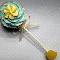 Baby Rattle Cupcake Just practicing for a baby boy shower.