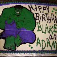 Incredible Hulk I used the buttercream transfer instructions from this website.