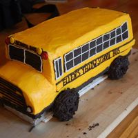 Ellen's School Bus The second birthday cake for my daughter's birthday who can spot a school bus miles away! I made this at home and then traveled about...
