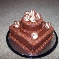 Roundthehouse-017.jpg This was a last minute cake for my Mom's Birthday. Basic vanilla cake with chocolate frosting and Lindor truffles. My Chocolate syrup...