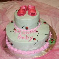 2007_Vacation_050.jpg Buttercream icing and fondant shoes and ladybugs to match the invitations.