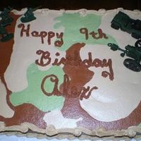 Desert Camo cake #3 of the trio. Enough camo already!!!!