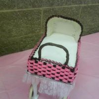 Baby Carriage & Baby Rump Cake Customer wanted carriage cake with extra cake on the side so I decided to try my hand at the rump cake. Hood on carriage cake is not...