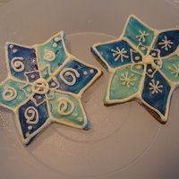 Snowflakes With A Twist... These were a blast to make..royal icing and rolled buttercream.