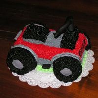 4-Wheeler A 4-Wheeler cake that I did for my office managers son on his 15th bday. He is a 4-wheeler fanatic and had just gotten a new RED one for...