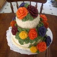 Mini Wedding Cake My g/f from High School wanted a taste test...so I made a teeny tiny one for her to try. She loved it and I sold a wedding cake!