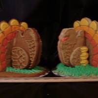 Stand-Up Giant Thanksgiving Turkey Cookies Stand-up Turkey Cookies for Thanksgiving Table Decoration- my 1st attempt at Giant cookies! Saw a similar idea somewhere on the web a while...
