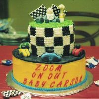Zoom On Out Baby Carson I did this for my best friend's baby shower...she did her baby's room in cars and racing.