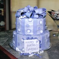 Purple Polka Present 