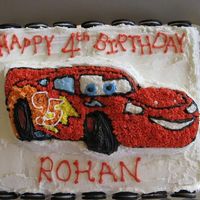 My Very First Cake Lightening McQueen cake with BCdream. With 1/2tsp vanilla substituted out for 1tsp almond extract. It was a complete hit at his party.