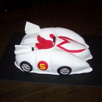 Speedracer chocolate cake, BC filling, all the rest fondant