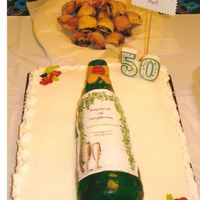 Ray-Ray's Wine Cake My brother-in-law loves wine so I made this for his 50th B/day. The wine bottle was baked in 3" mixing bowl & then cut in half &...