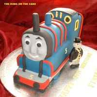 Thomas The Tank Engine sugarpasted and hand made Fat Controller copied from a Debbie Brown book