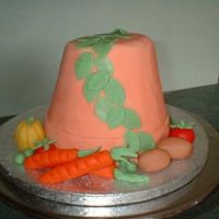 Plant Pot Thi was a cake I made for my mum when she moved into an older persons complex and she missed her vegetable garden. The sponge cake was made...