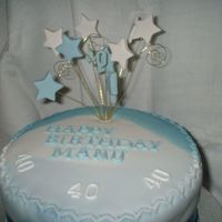 Birthday Cake Sugarpasted sponge made for one of the consultant obstetricians I work with. Made at very short notice when we discovered he was the big 40...