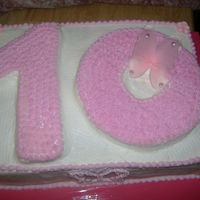 Happy 10Th B-Day Butterfly Cake This was a last minute request for my niece.I had no idea what to do when she asked me for a #10 cake.So I went with the butterflies.Hope...