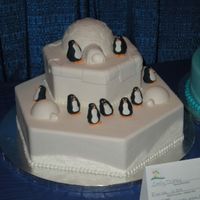 Igloos And Penguins This was my second cake for the ICES convention. It was a two layer hexagon cake with gumpaste igloos and penguins. I loved this cake more...