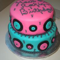 Record Birthday At Work a cake to celebrate the birthdays at work. who doesnt love some good music?