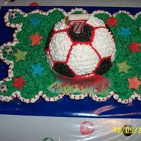 Birthday Soccer Cupcake Cake This was for my son's 7th b-day. His theme was lla Soccer and he loved it! This was my very first attempt at this as well as trying to...