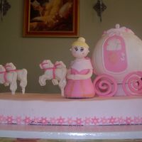 Princess Carriage My daughter's third birthday cake. My first time making a person, and I don't think she turned out too bad. The cake is...