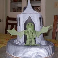 Cthulhu This was a Cthulhu cake I made for my husband's birthday. It's all fondant.