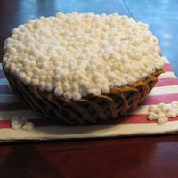 Popcorn Cake Bowl of popcorn made with buttercream from Collette Peters inspiration