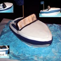 Boat Groom's Cake I enjoyed trying a cake like this. I semi-followed the directions in Debbie Brown's Naughty Cake book. It was made to look like a boat...