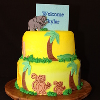 Jungle Baby Did this cake using my new cricuit expression. Love my new toy.