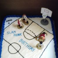 Girl Basketball Team Is marble cake with Buttercream decorations