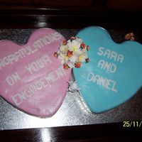 Cute Heart Engagement Cake this was for my little sister's Engagement party last month.. she absolutly loved it :)