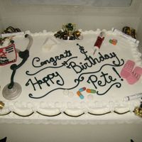 Graduation/birthday Cake This was done for a student that graduated from my dad's business college. He wanted a graduation cake, as opposed to a birthday cake...