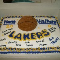 My First Sheet Cake! I did this for a friend who is SO picky, she said the cake had to many crumbs,????, i think i got to lazy on my borders though, i charged $...