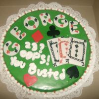 Las Vegas Giant Cookie It was supposed to be a "blackjack" table w/th fondant cards and misc. spades, hearts,etc. i guess i like it, it's not my...