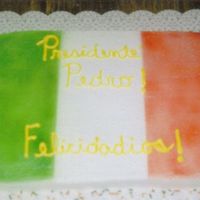 Napoleon Dynamite - Pedro's Cake Hubby took this cake to work. It was the cake Pedro had at his Class President party at the very end of the movie, Napoleon Dynamite.