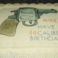 Man's Birthday Gun Cake 