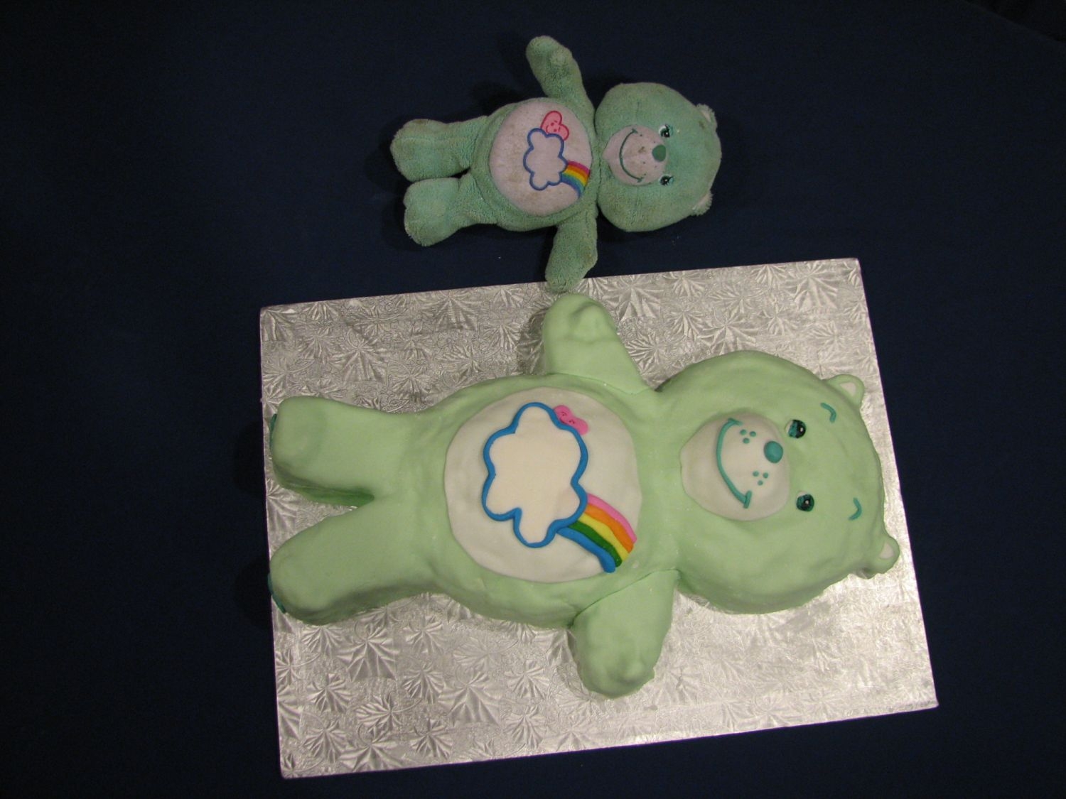 Katie's Care Bear My first attempt at cake carving. I was really pleased with the result. So was my daughter. She loved it. The cake matches her favourite...