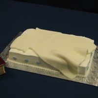 Christening Dress 9x13 cake decorated in bc with a dress cut out in fondant. My first attempt. They were really pleased with it. I was too.