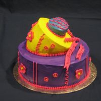 Lauren's Hip Hop Cake -- 2Nd View A picture of the side of Lauren's cake.