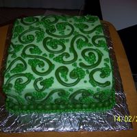 Green Moss Cake I did this for a friend just for the heck of it. It reminds me of green moss/ vines or green grapes on a vine.