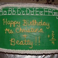 Chalk Board All buttercream...it was a fun cake to make.