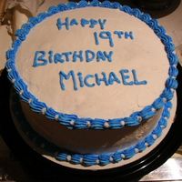 Blue Birthday Cake This was for a friends 19th birthday