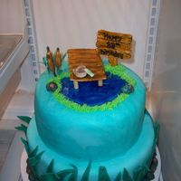 Gone Fishin' Fishing themed cake