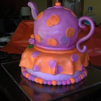 Tea Party Tea pot cake covered in fondant
